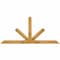 Ekena Millwork Saratoga Rough Sawn Timber Gable Bracket, Western Red Cedar, 72"W x 33"H x 2"D x 4"F, 11/12 Pitch GBW072X33X0204SAR00RWR - alternate 1